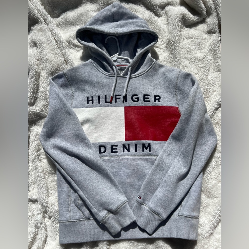 Tommy Hilfiger denim gray hoodie